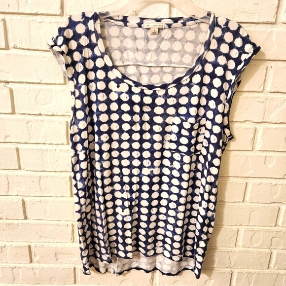 GAP Tops - Gap Polka Dot Women's Top - Blue and White Small